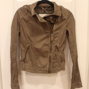 ABERCROMBIE Twill Zipper Utility Jacket
